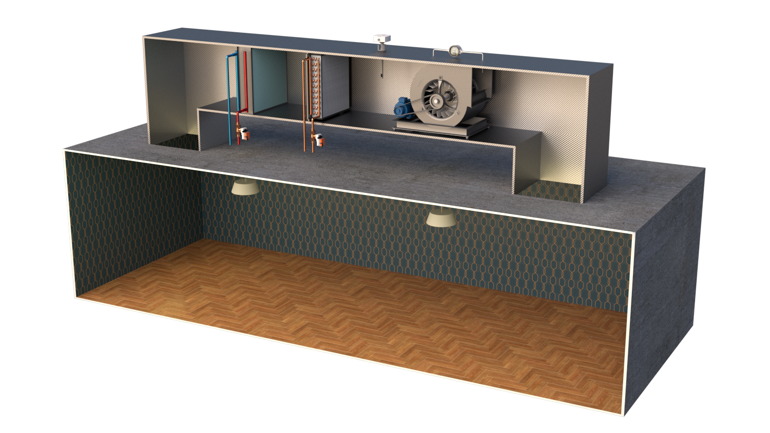BMS graphics example: Fan coil unit