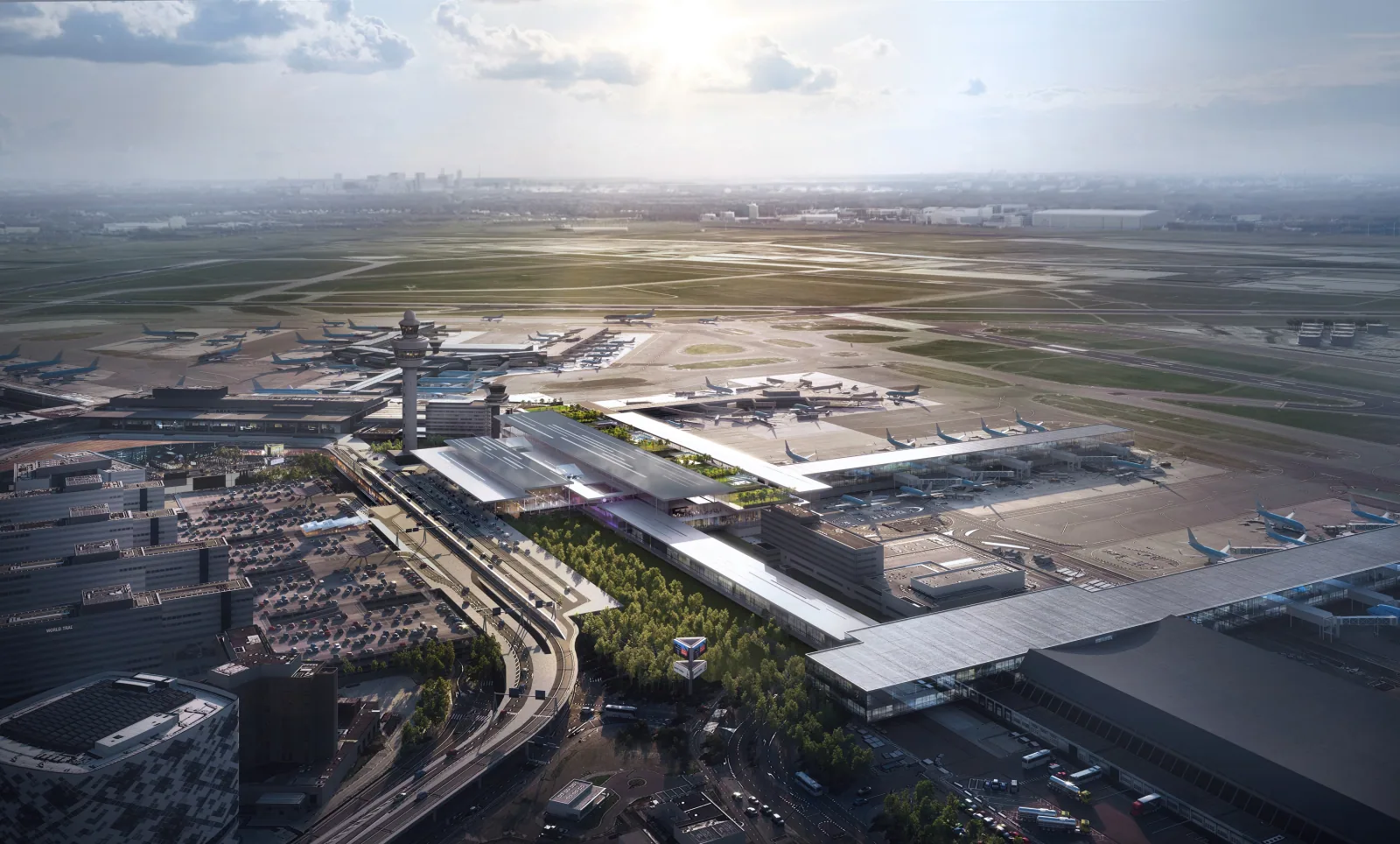 Aircraft at Schiphol Airport